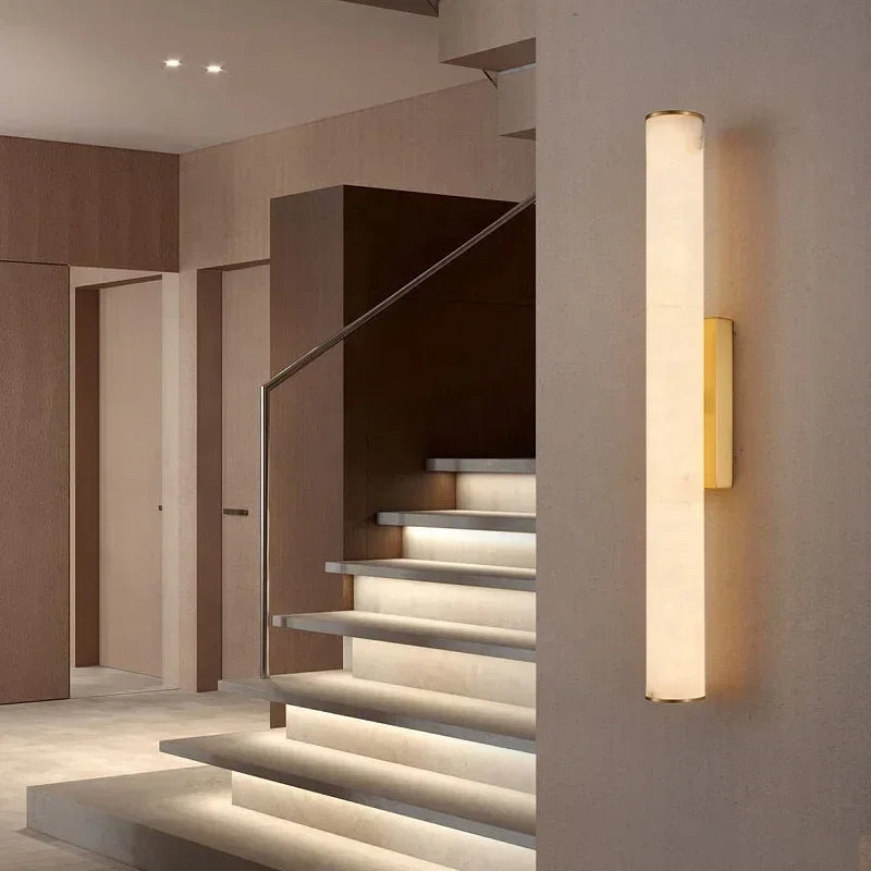 Colette Alabaster & Brass Wall Sconce