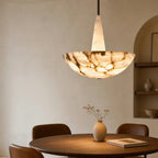Elodie | Natural Alabaster Dome Pendant Light