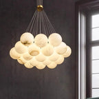 Bianca | Spherical  Alabaster Chandelier