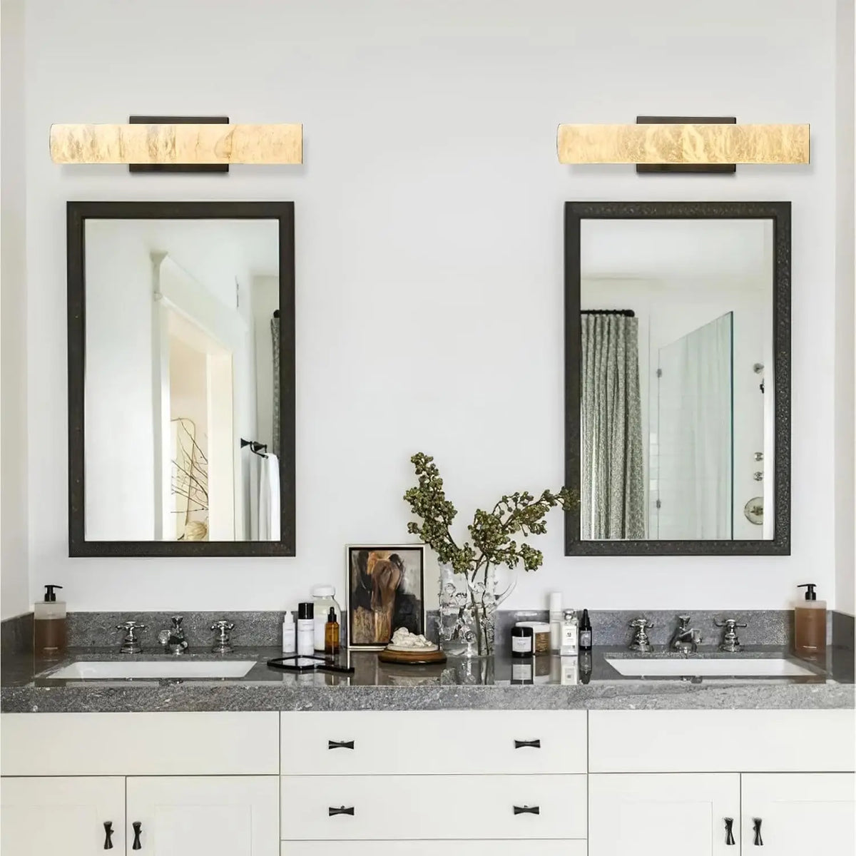 Noir | Cylinder Alabaster Wall Sconce