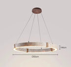 Aro | Circular Travertine Pendant Chandelier