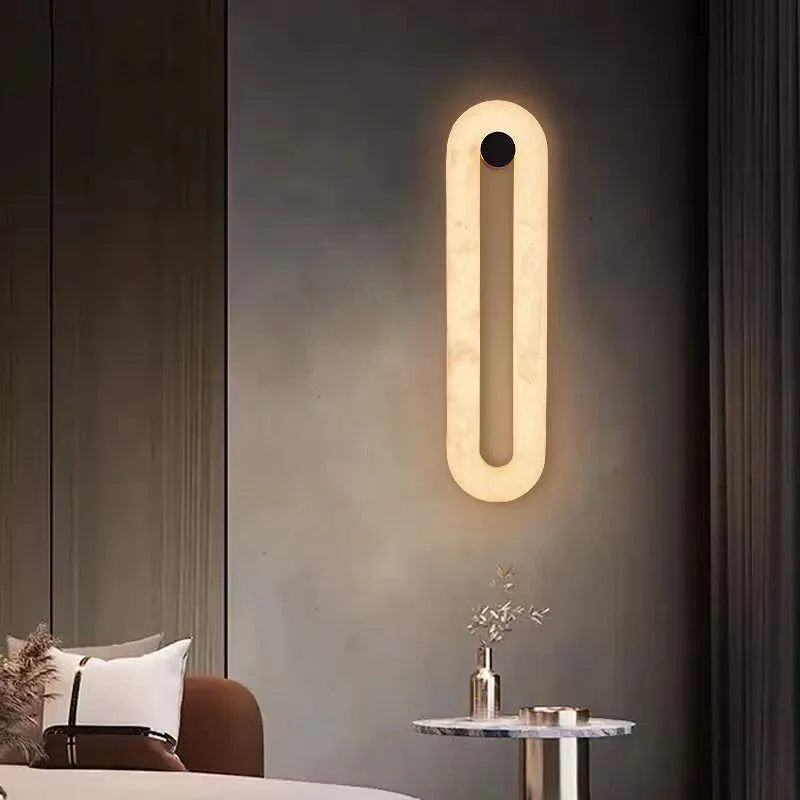 Lucrezia | Brass and Alabaster Linear Wall Sconce