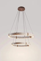 Aro | Circular Travertine Pendant Chandelier