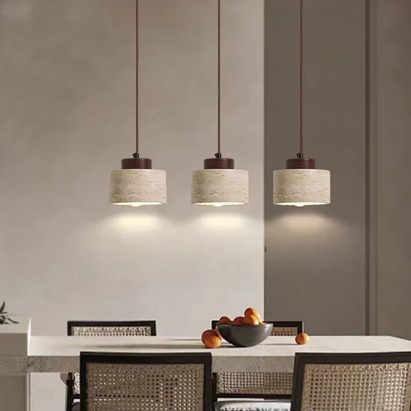 Nogal | Mini Travertine Pendant Light