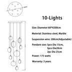 Bernardo | Marble Cascade Chandelier