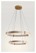 Aro | Circular Travertine Pendant Chandelier