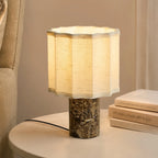 Ione | Marble & Fabric Table Lamp