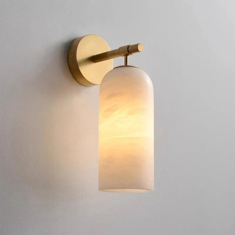 Callista Spanish Alabaster & Copper Wall Light
