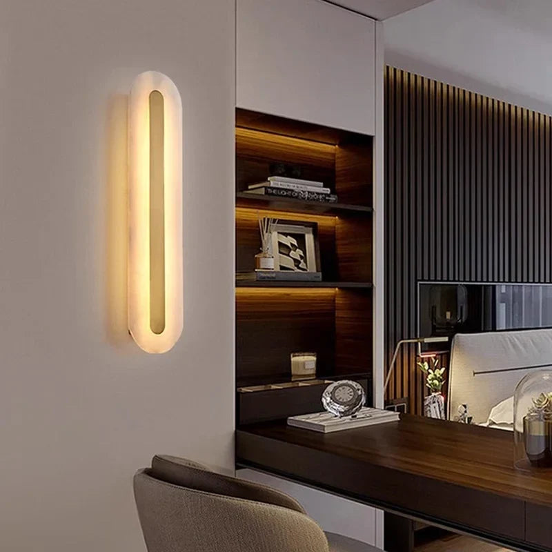 Giulia | Gold  Alabaster Wall Lamp