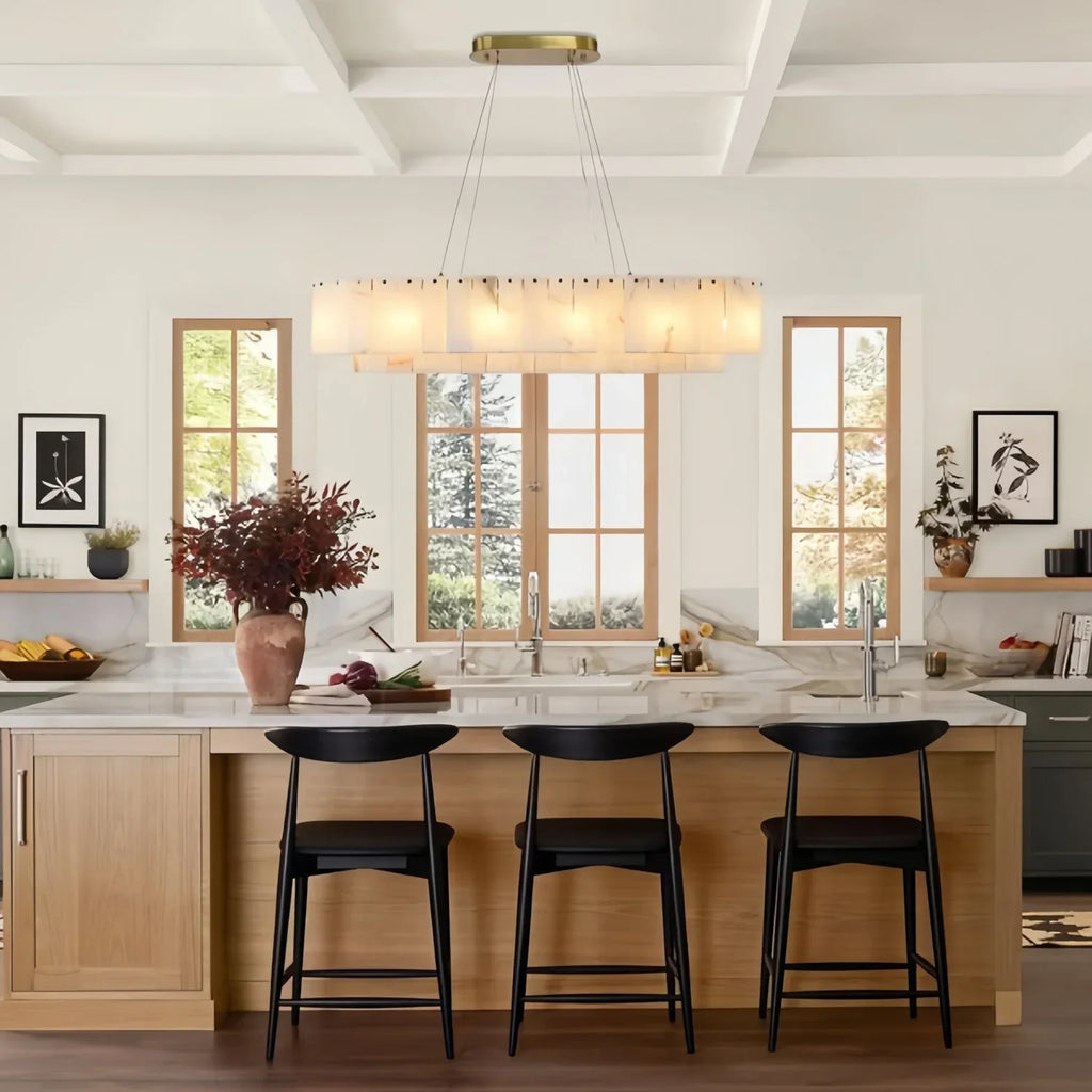 Cosima |  Alabaster and Brass Nordic Chandelier