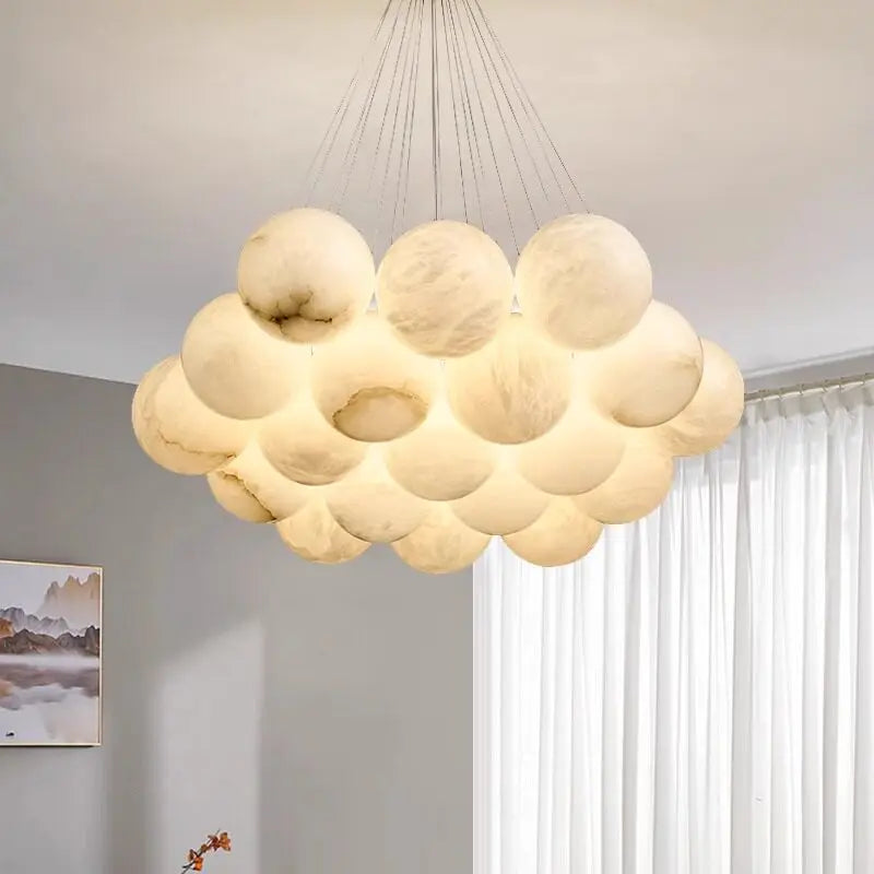 Bianca | Spherical  Alabaster Chandelier