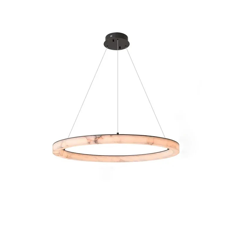 Sigrid | Natural Marble Ring Chandelier