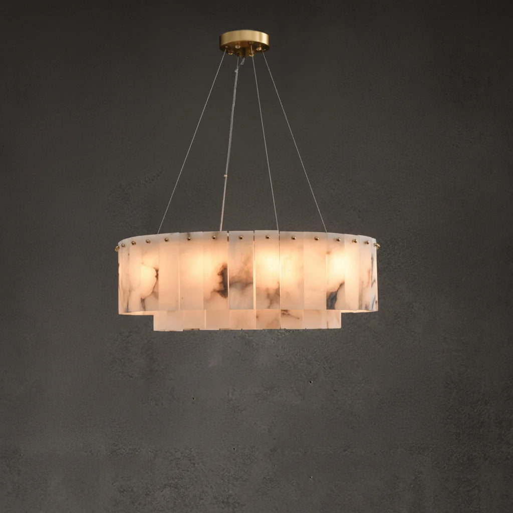 Cosima |  Alabaster and Brass Nordic Chandelier