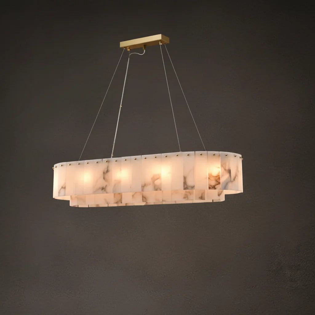 Cosima |  Alabaster and Brass Nordic Chandelier