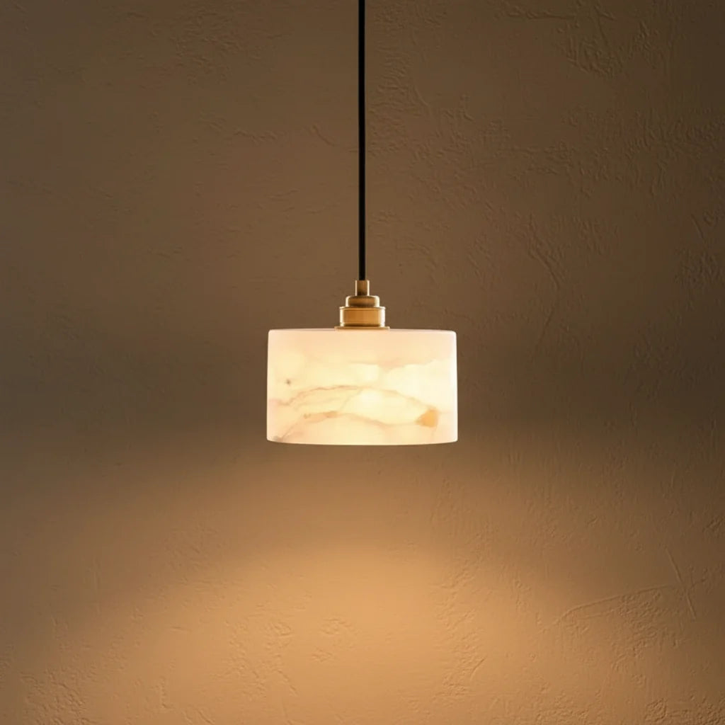 Eirene Alabaster & Copper Pendant Light