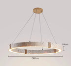 Aro | Circular Travertine Pendant Chandelier