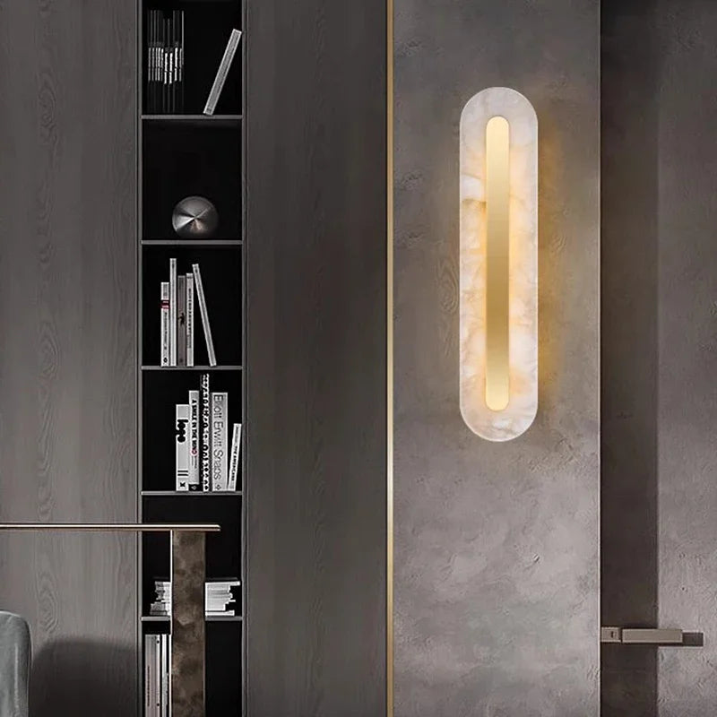 Giulia | Gold  Alabaster Wall Lamp