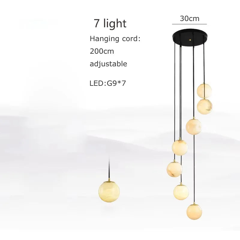 Vasco | Marble Staircase Chandelier