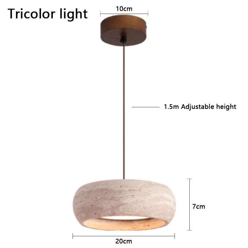 Faro | Travertine Stone Pendant Lamp