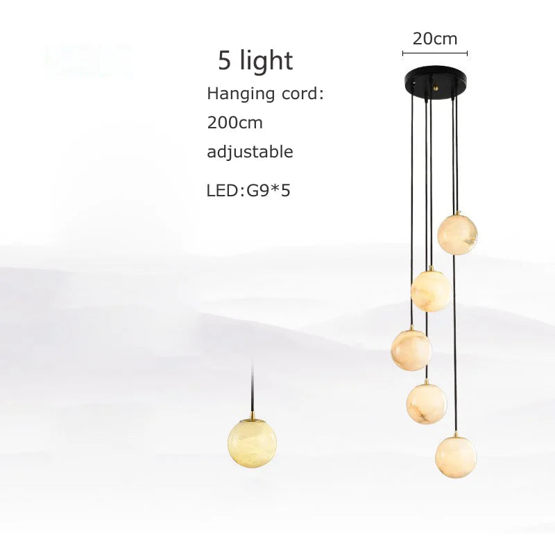 Vasco | Marble Staircase Chandelier