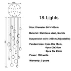 Bernardo | Marble Cascade Chandelier