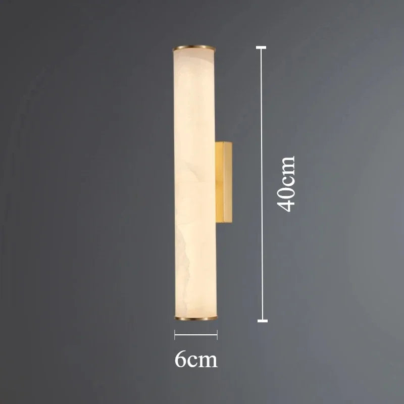Colette Alabaster & Brass Wall Sconce