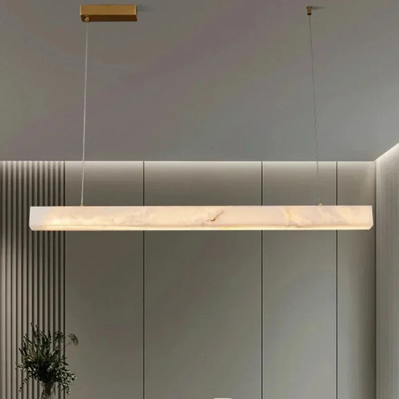 Priscilla |  Alabaster Linear Chandelier