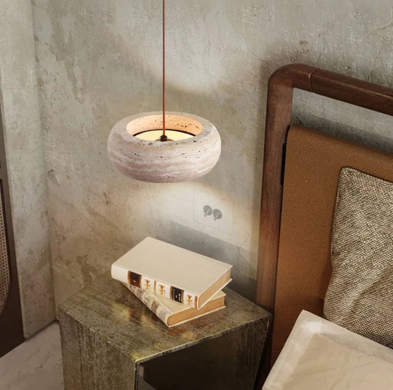 Faro | Travertine Stone Pendant Lamp