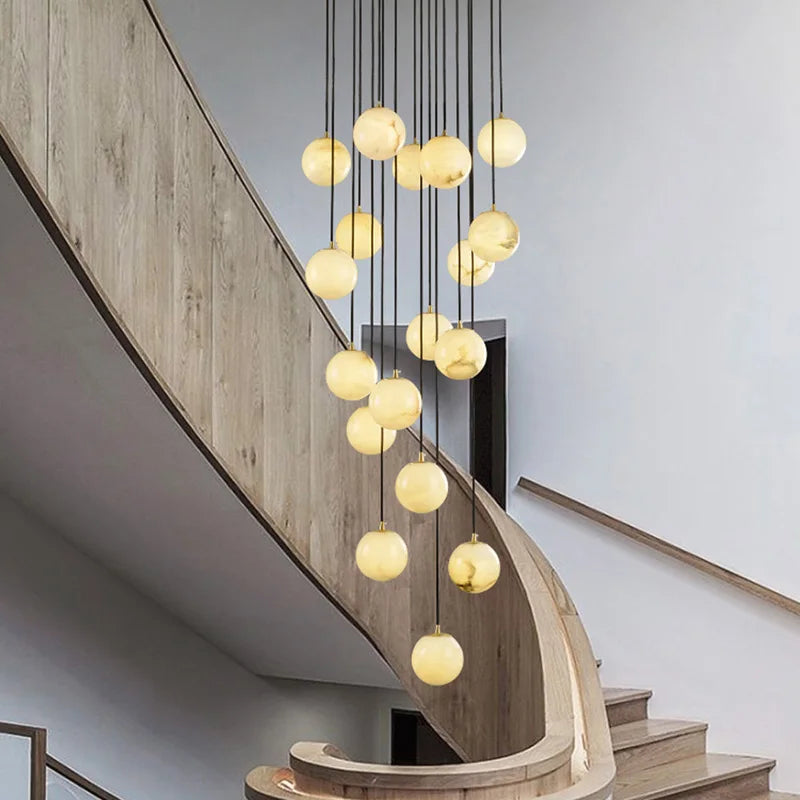 Vasco | Marble Staircase Chandelier