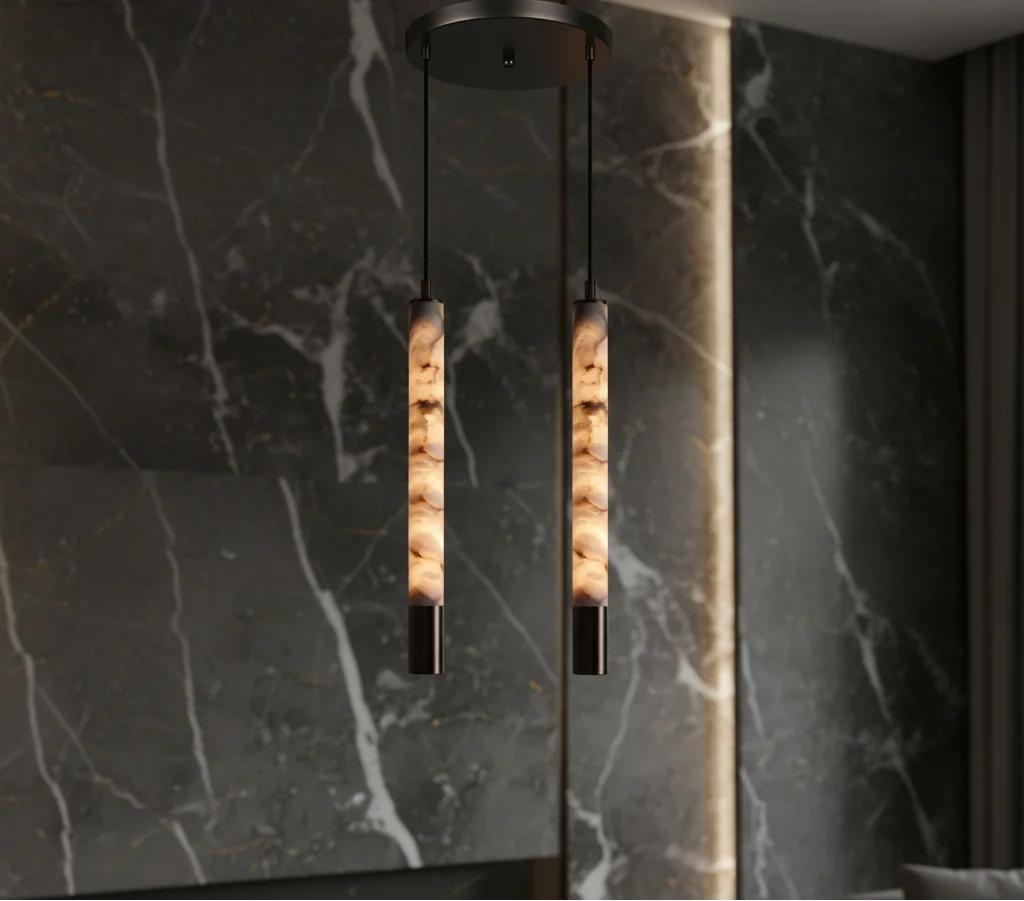 Serafina | Marble Pendant Light with Spotlight