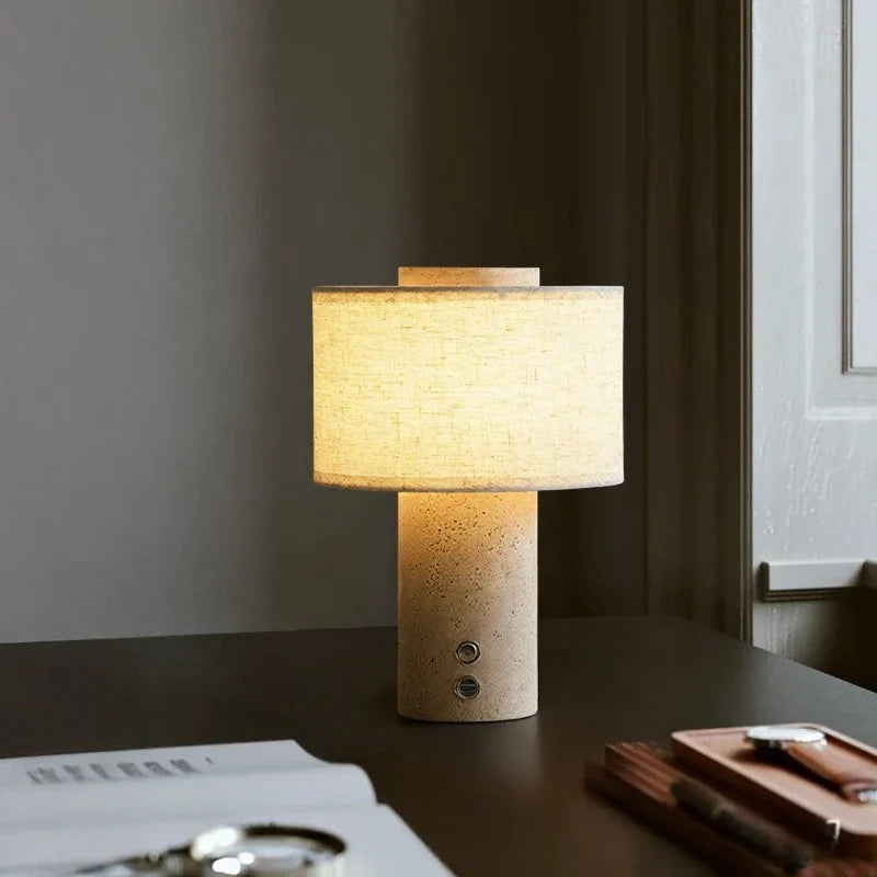 Duna | Travertine Desk Lamp