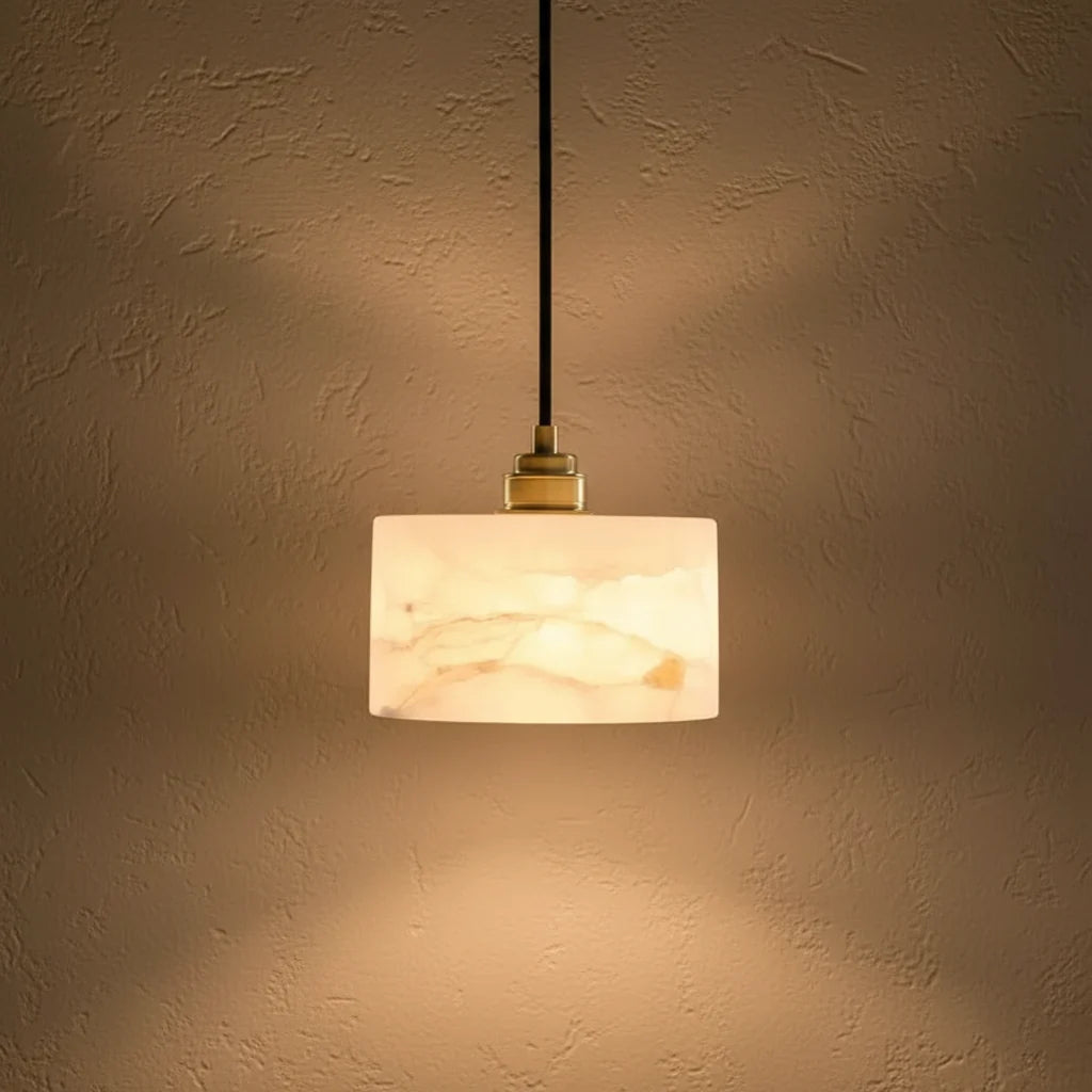 Eirene Alabaster & Copper Pendant Light
