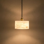 Eirene Alabaster & Copper Pendant Light