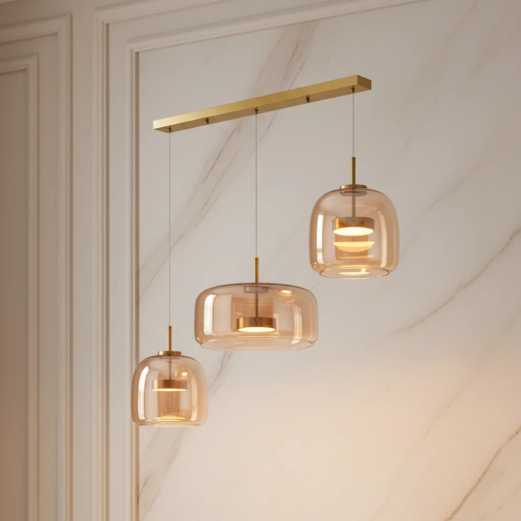 Vibia | Amber Glass Pendant