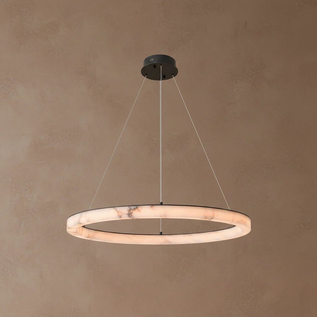 Sigrid | Natural Marble Ring Chandelier