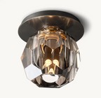 Boule De Cristal Smoke Crystal Flushmount