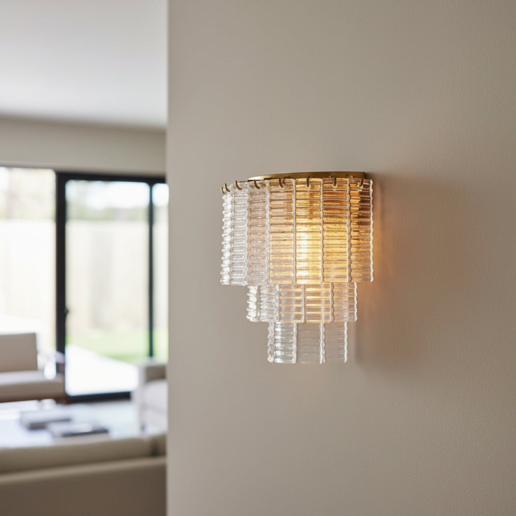 Sirene Clear/Smoke Glass Wall Sconce