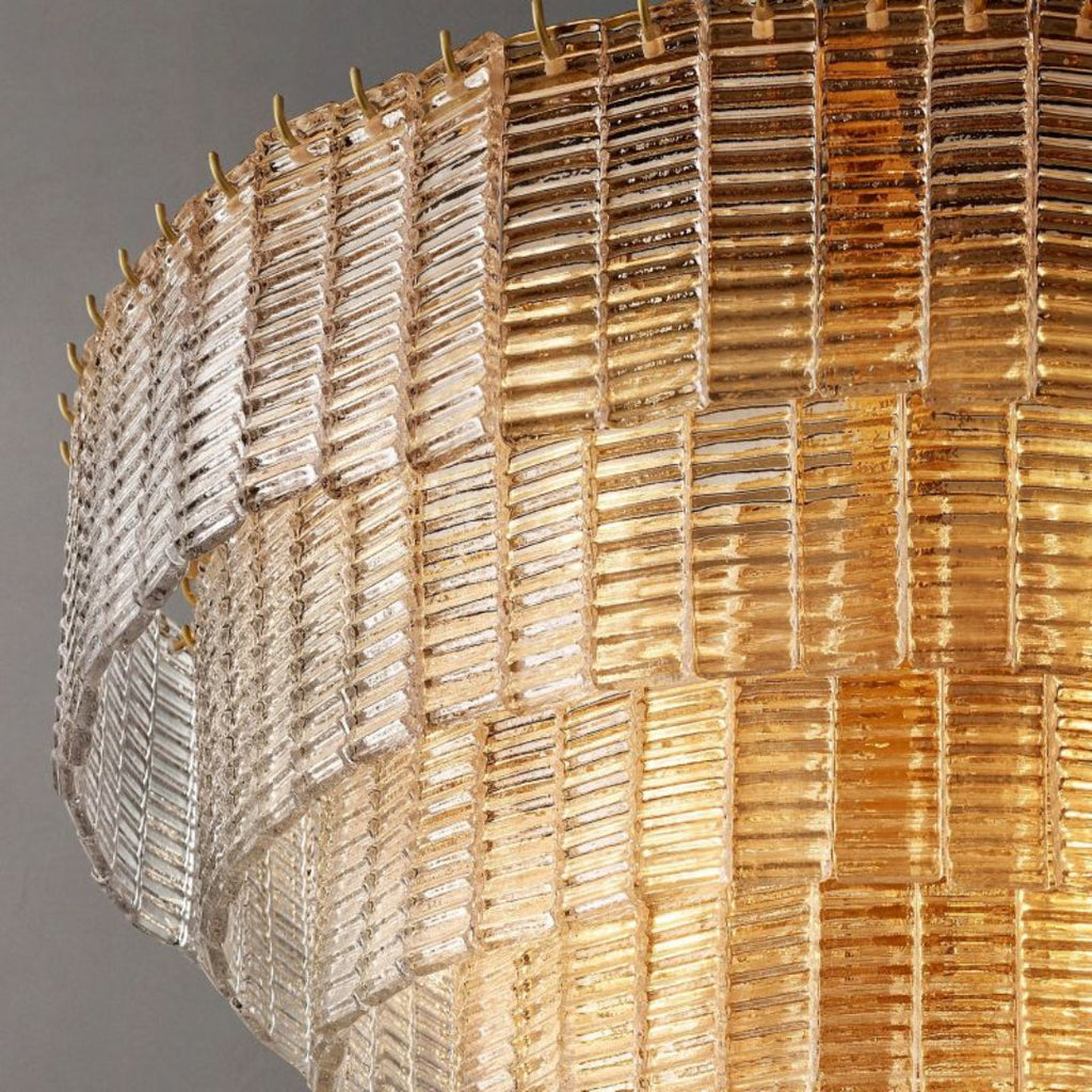 Sirene Clear/Smoke Glass Round Chandelier 41"