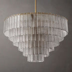 Sirene Clear/Smoke Glass Round Chandelier 41"