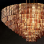 Sirene Clear/Smoke Glass Round Chandelier 41"