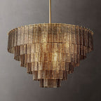 Sirene Clear/Smoke Glass Round Chandelier 41"