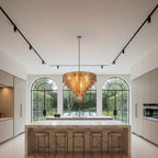 Sirene Clear/Smoke Glass Round Chandelier 41"