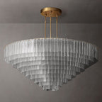 Sirene Clear/Smoke Glass Round Chandelier 65"