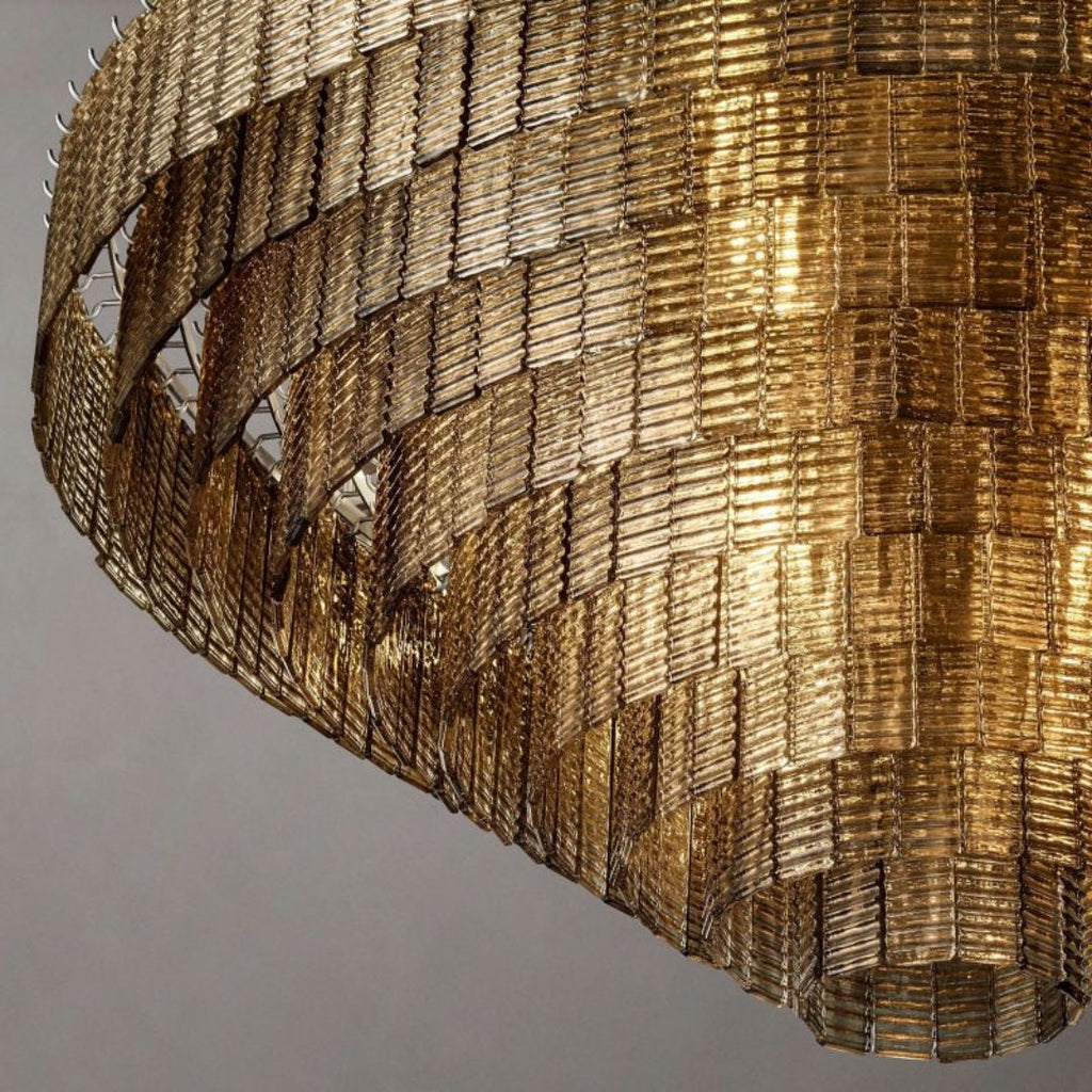 Sirene Clear/Smoke Glass Round Chandelier 65"
