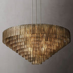 Sirene Clear/Smoke Glass Round Chandelier 65"