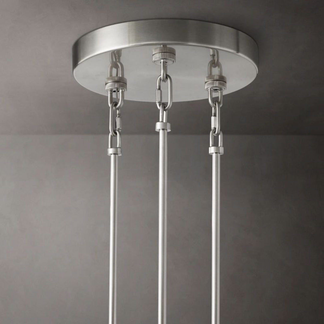 Sirene Clear/Smoke Glass Round Chandelier 65"