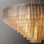 Sirene Clear/Smoke Glass Round Chandelier 65"