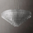 Sirene Clear/Smoke Glass Round Chandelier 65"