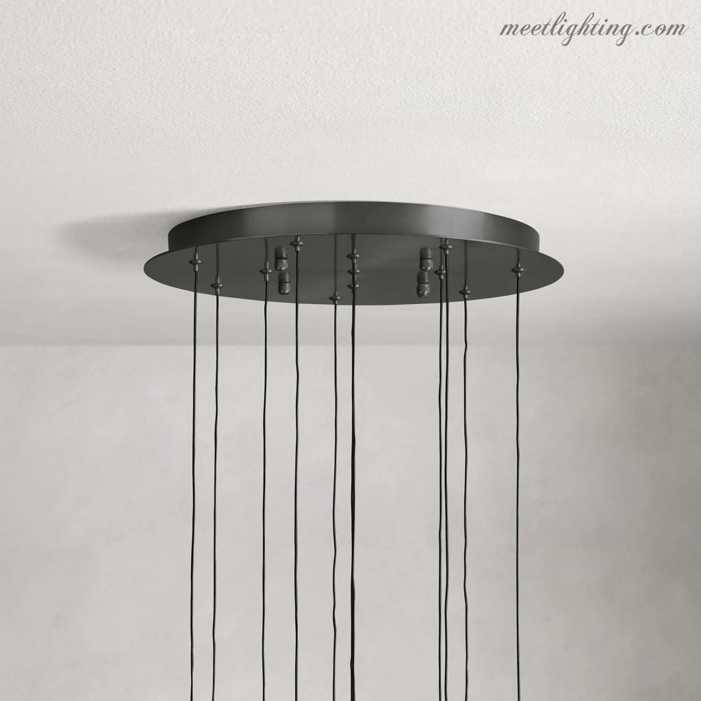 Soltaire Modern Round Crystal Chandelier 36"