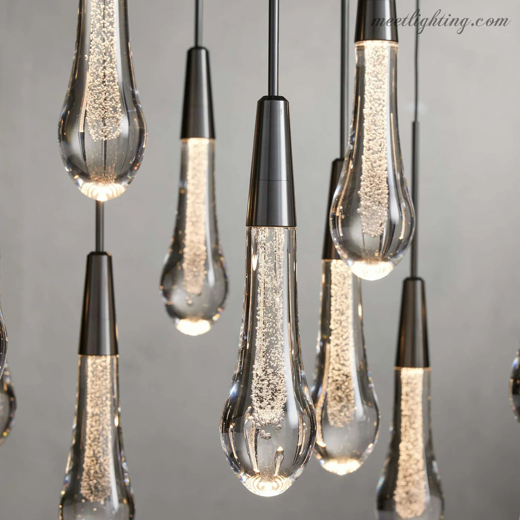 Soltaire Modern Round Crystal Chandelier 36"